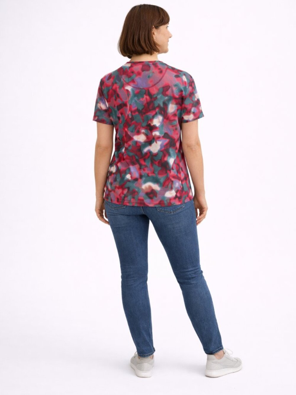 Reel Legends Freeline Top L Multicolor V Neck Active Casual Tee - Picture 2 of 7